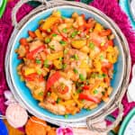 a plate of crockpot Hawaiian chicken.