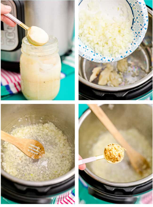 Step by step photos showing how to make refried beans.