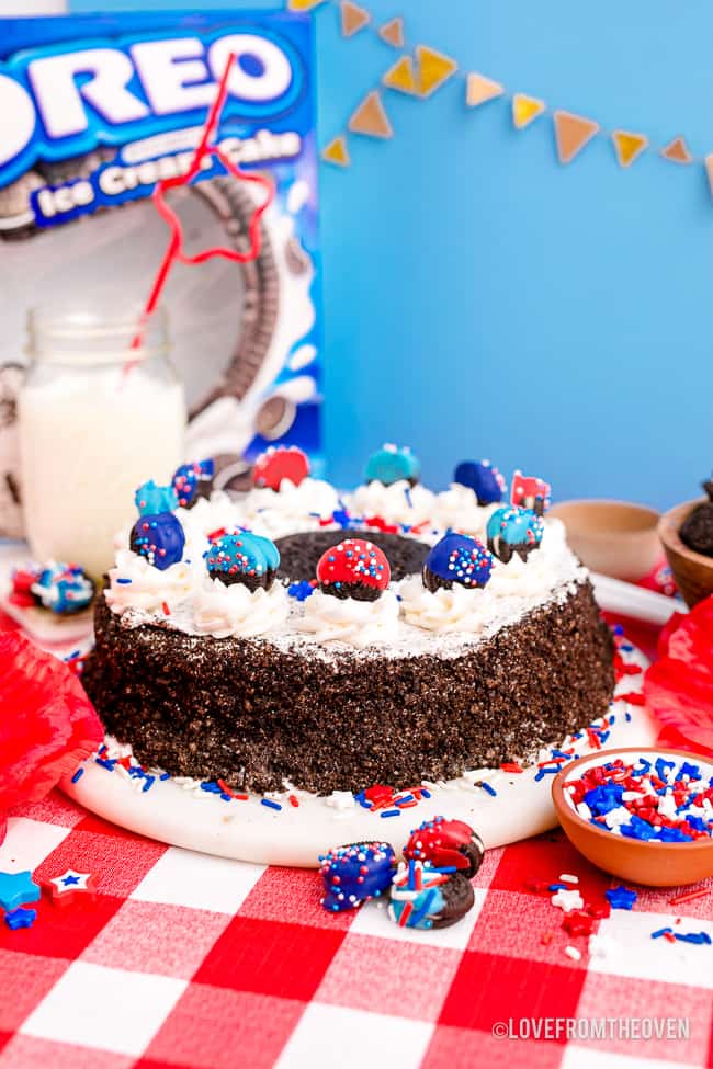 An oreo ice cream cake