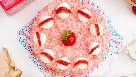 Easy Strawberry Ice Cream Cake Recipe - Play Party Plan