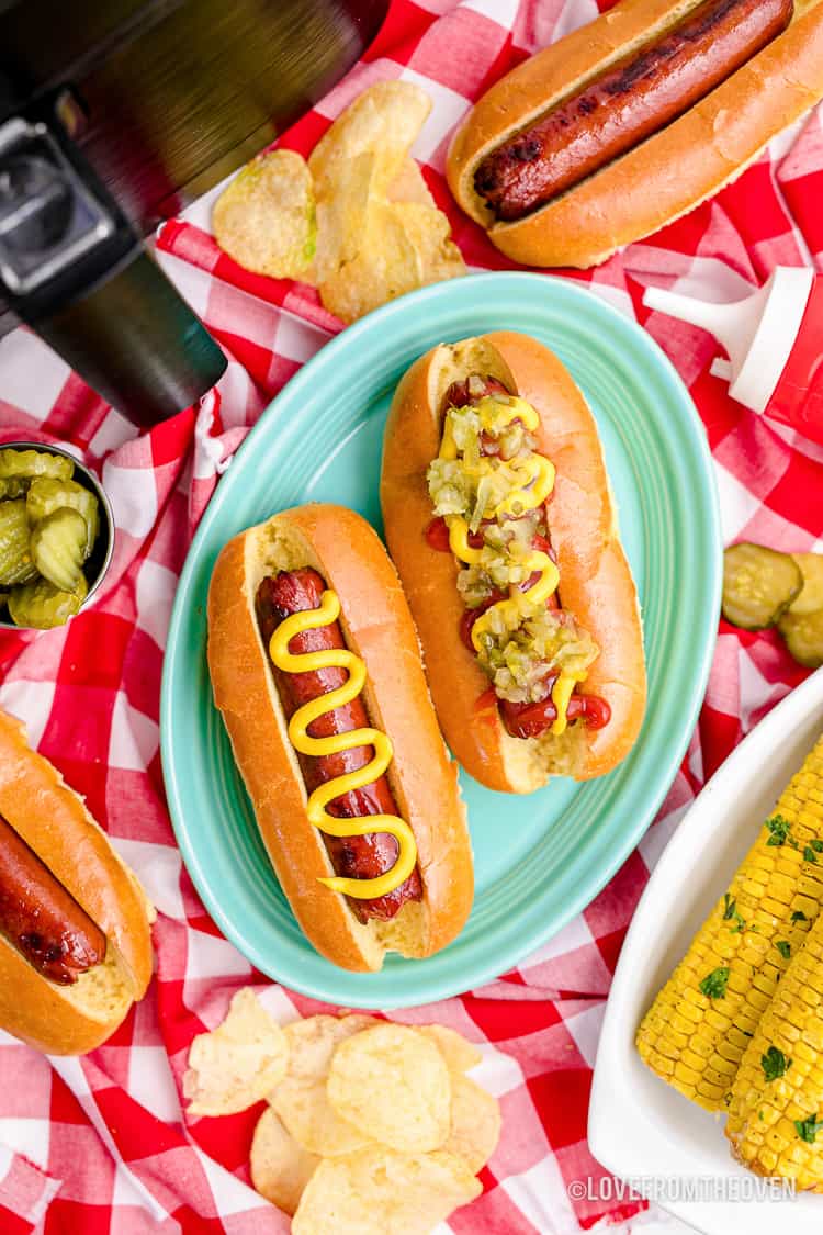 Air Fryer Hot Dogs - Dinners, Dishes, and Desserts