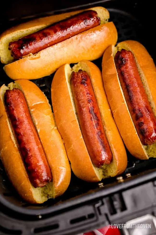 Air Fryer Hot Dogs Taste Just Like Grilled Hot Dogs