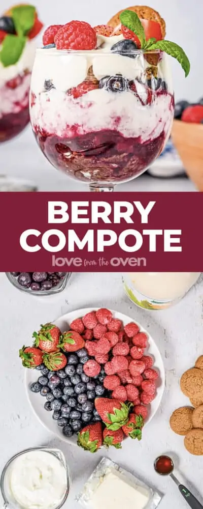 photos of berry compote parfaits