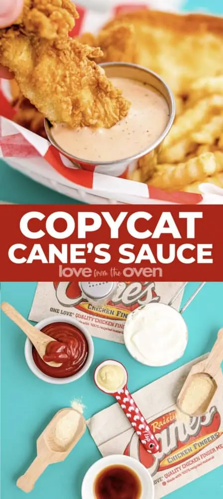 Photos of a copycat Cane's sauce.