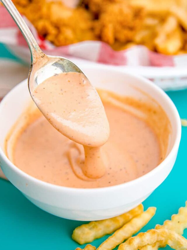 A spoonful of canes sauce.