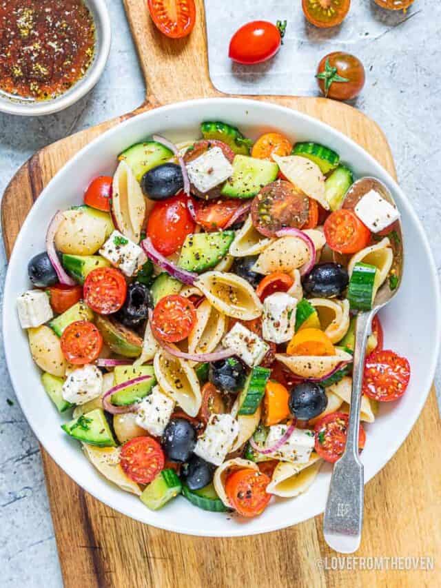 Greek Pasta Salad Story • Love From The Oven