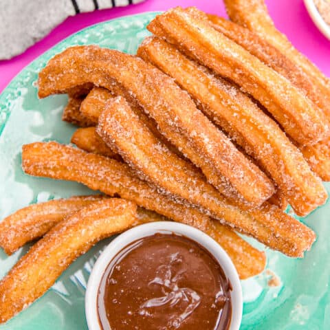 A plate of churros