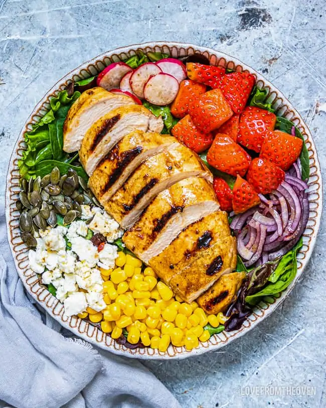 Chicken Strawberry Salad Bowls for Beautiful Clean Eats!