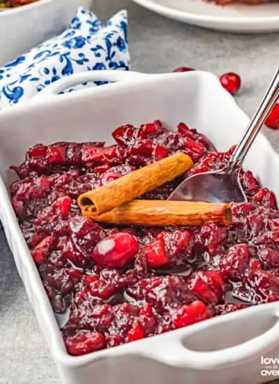 Apple Cranberry Sauce in a dish.