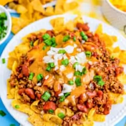 A plate of frito chili pie