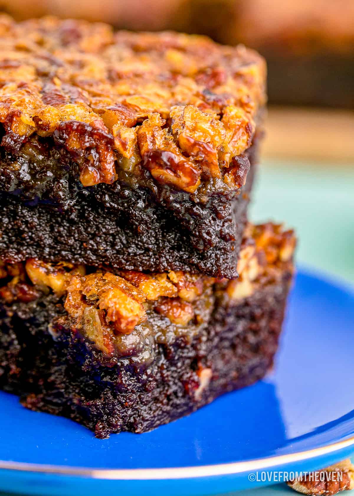 Pecan Pie Brownies • Love From The Oven
