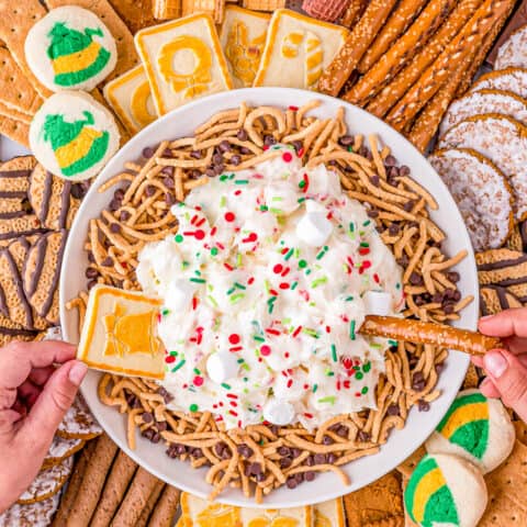 Buddy the elf dip with cookies