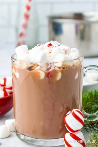 Peppermint Hot Chocolate • Love From The Oven