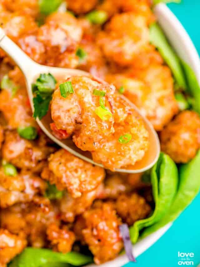 A spoonful of bang bang shrimp