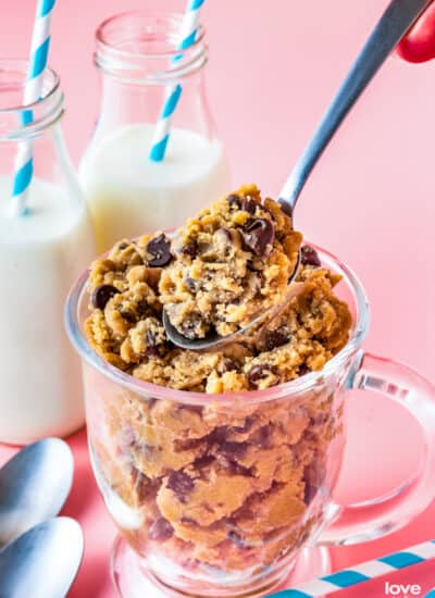 a cup of edible cookie dough