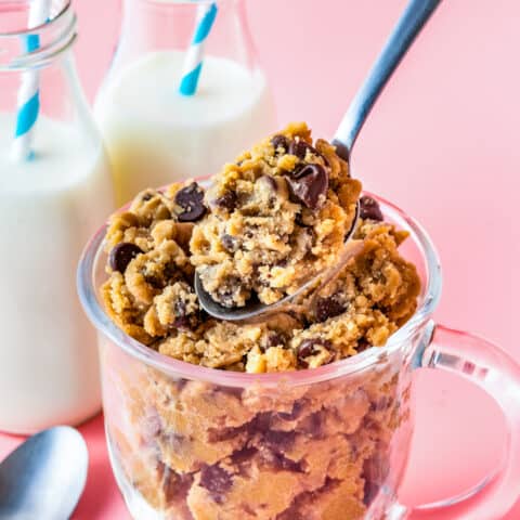 a cup of edible cookie dough