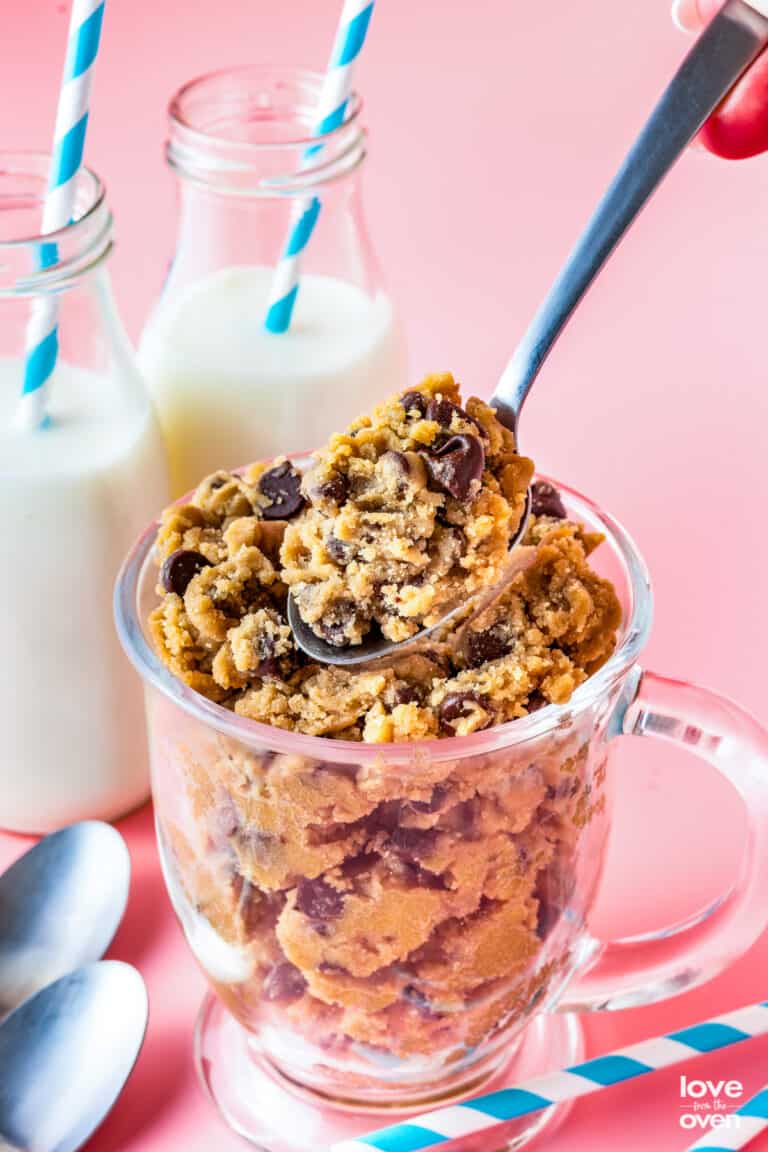 a cup of edible cookie dough