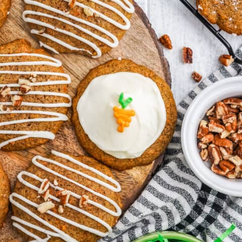 A plate of carrot cake cookies