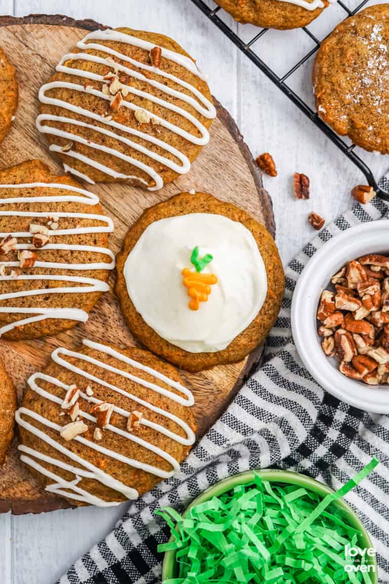 A plate of carrot cake cookies