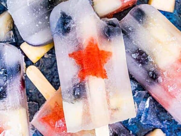 red white and blue fourth of july popsicles