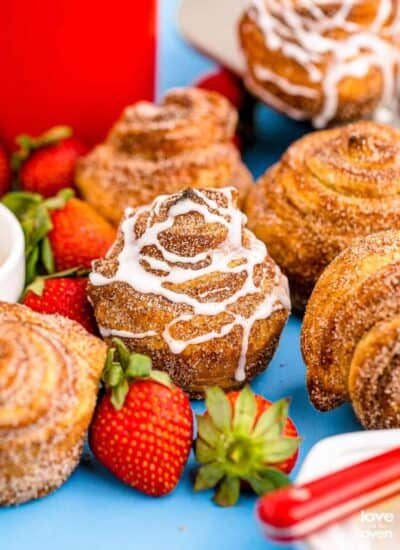 cruffins and strawberries
