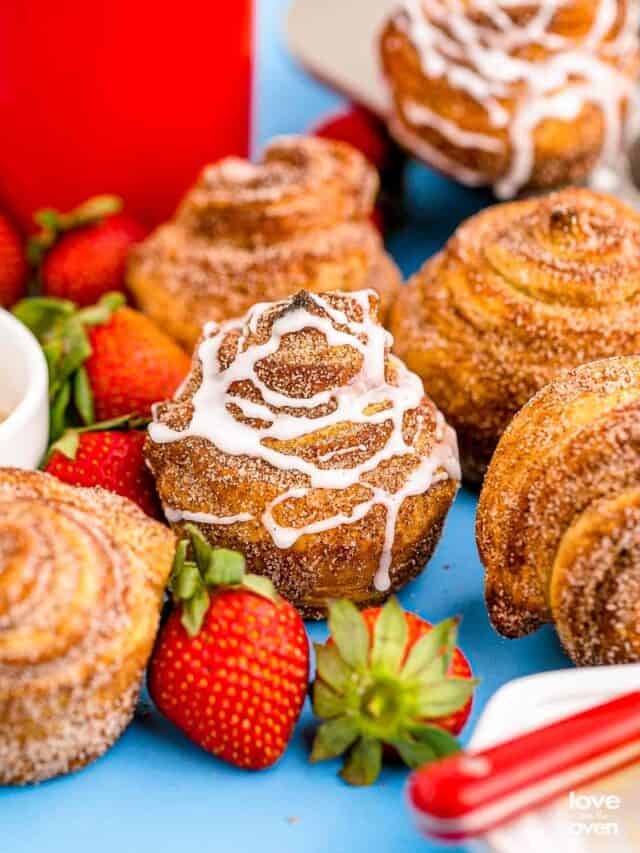 cruffins and strawberries