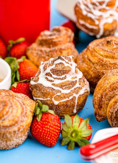 cruffins and strawberries