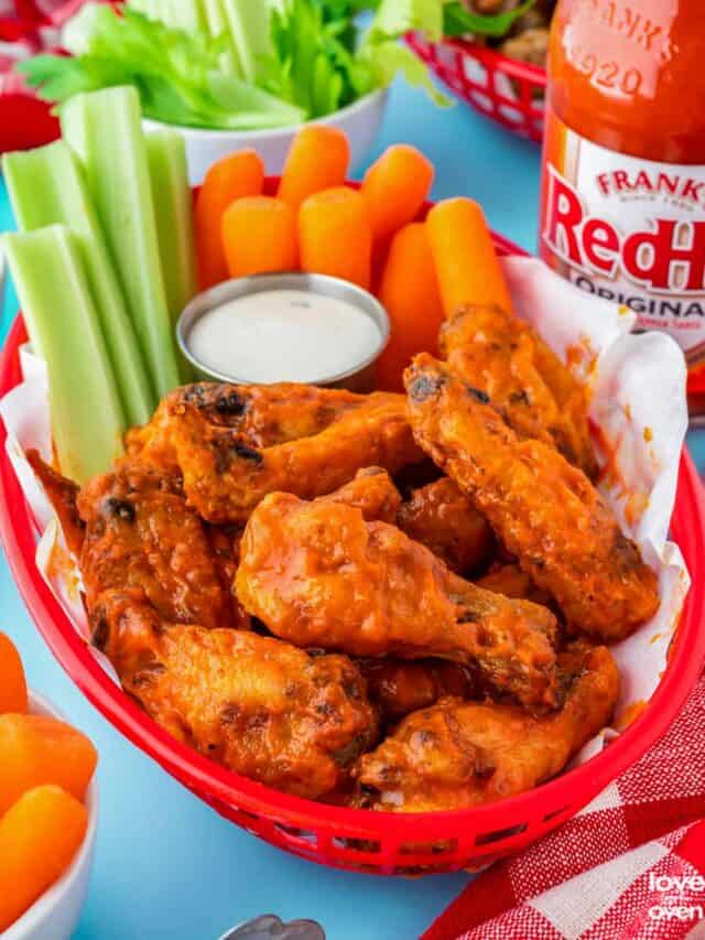 Air Fryer Frozen Chicken Wings Story • Love From The Oven