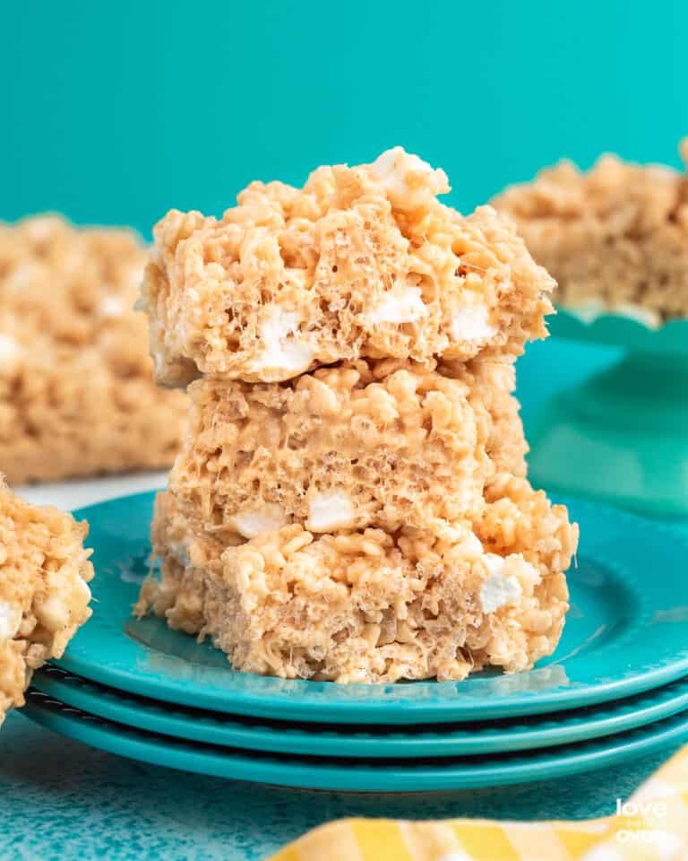 Peanut Butter Rice Krispie Treats • Love From The Oven