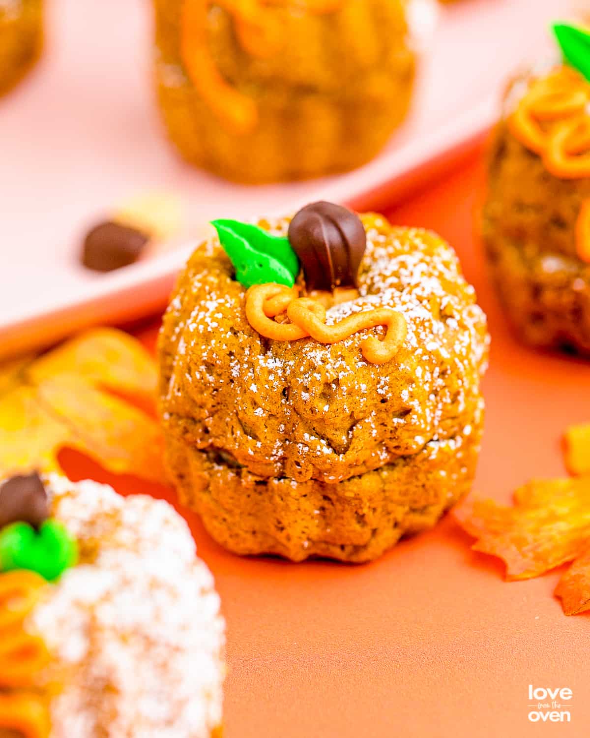 Mini Bundt Cake Pan Pumpkins