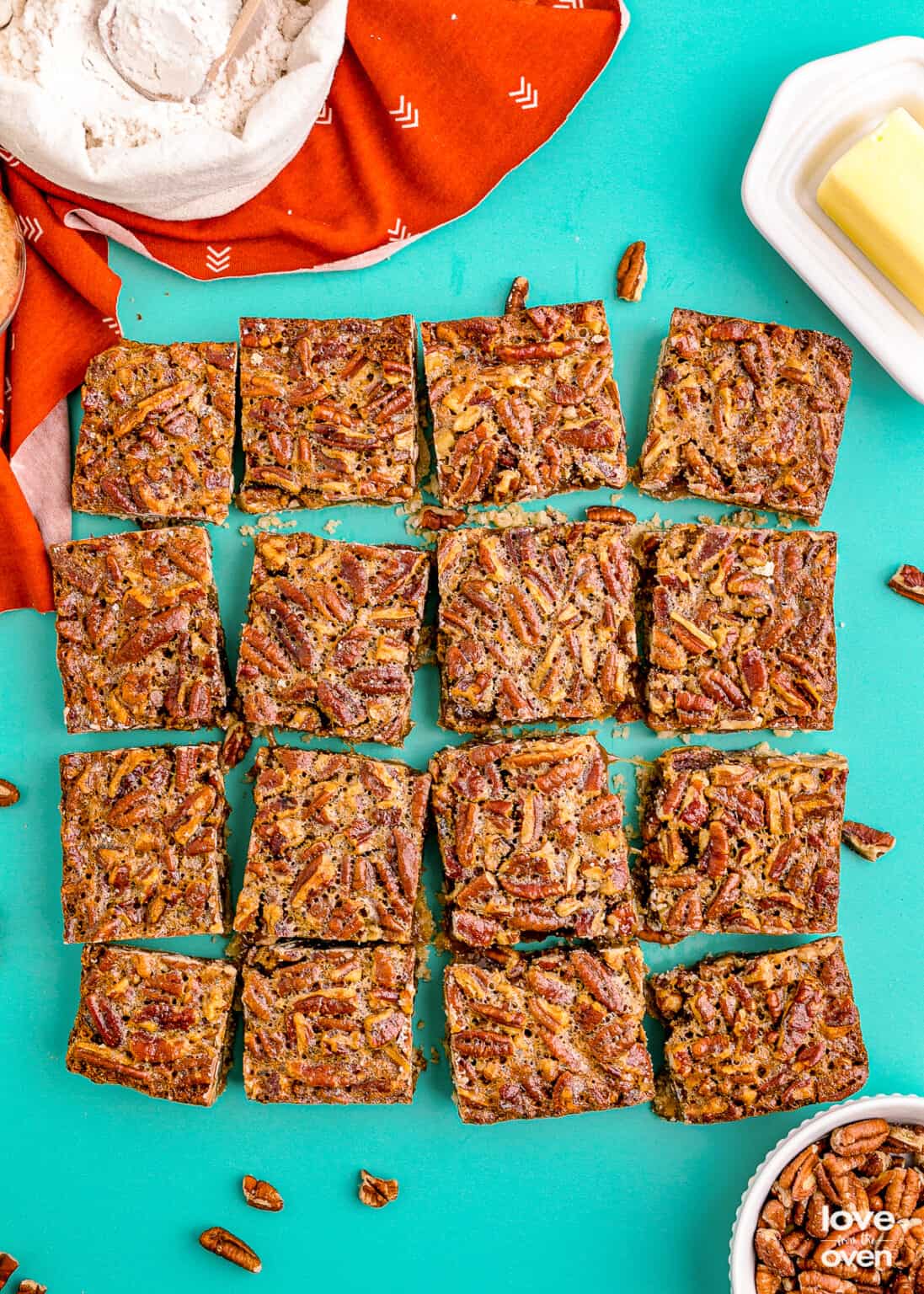 Pecan Pie Bars • Love From The Oven