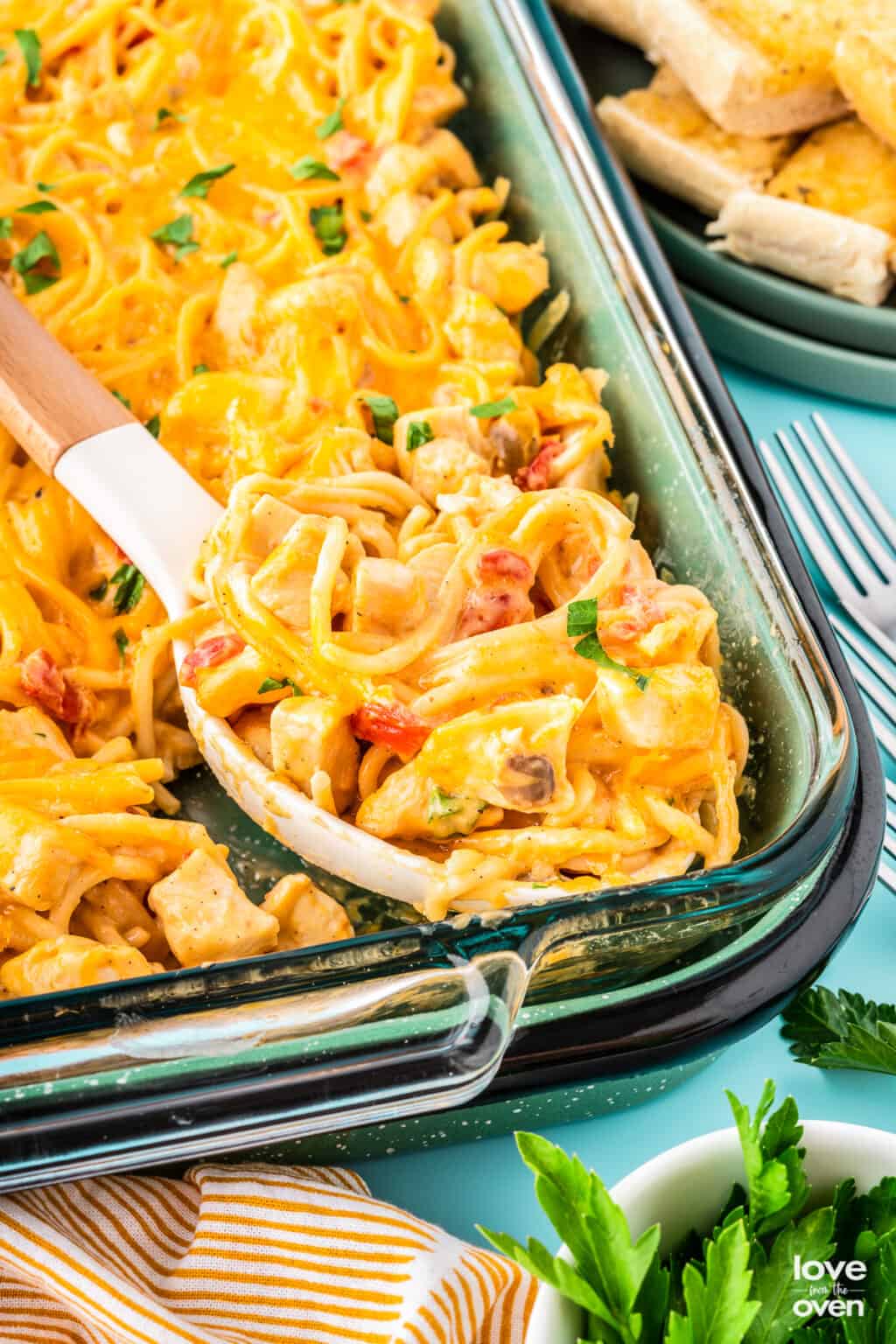 Chicken Spaghetti With Rotel • Love From The Oven