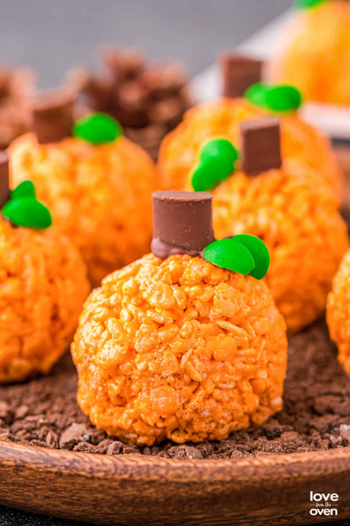 Pumpkin Pie Rice Krispie Treats • Love From The Oven