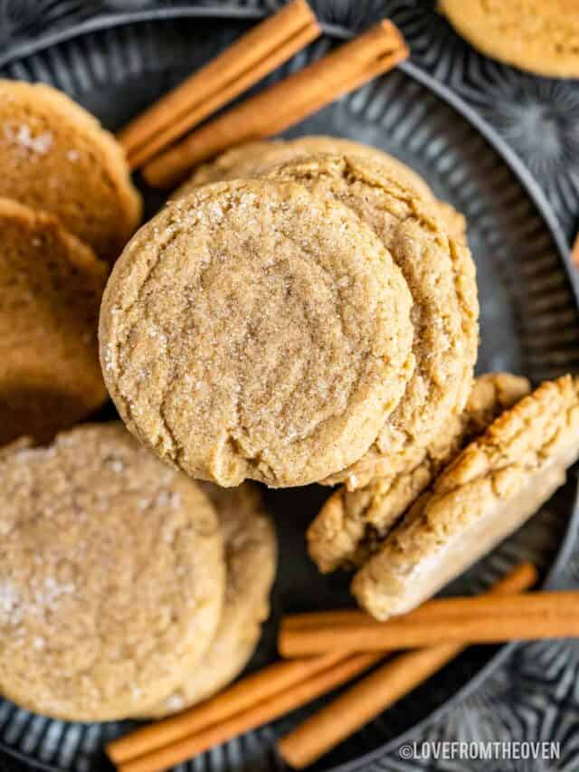 A plate full of ginger molasses cookies.