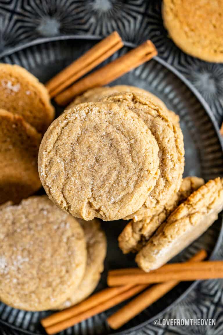 A plate full of ginger molasses cookies.
