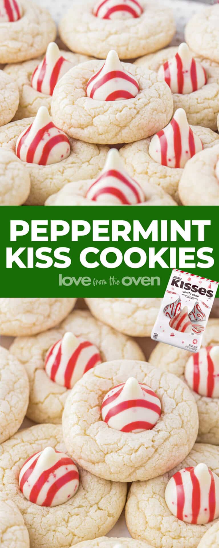 Peppermint Kiss Cookies • Love From The Oven
