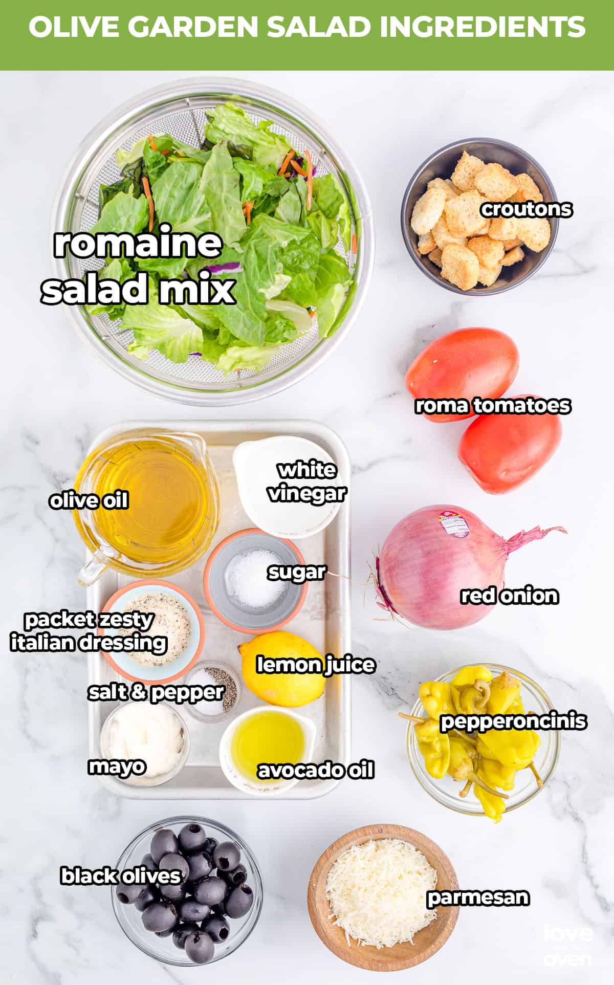 Olive Garden Salad Recipe • Love From The Oven