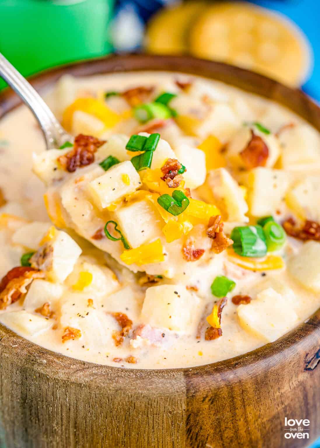 Crockpot Potato Soup (With Hash Browns) • Love From The Oven