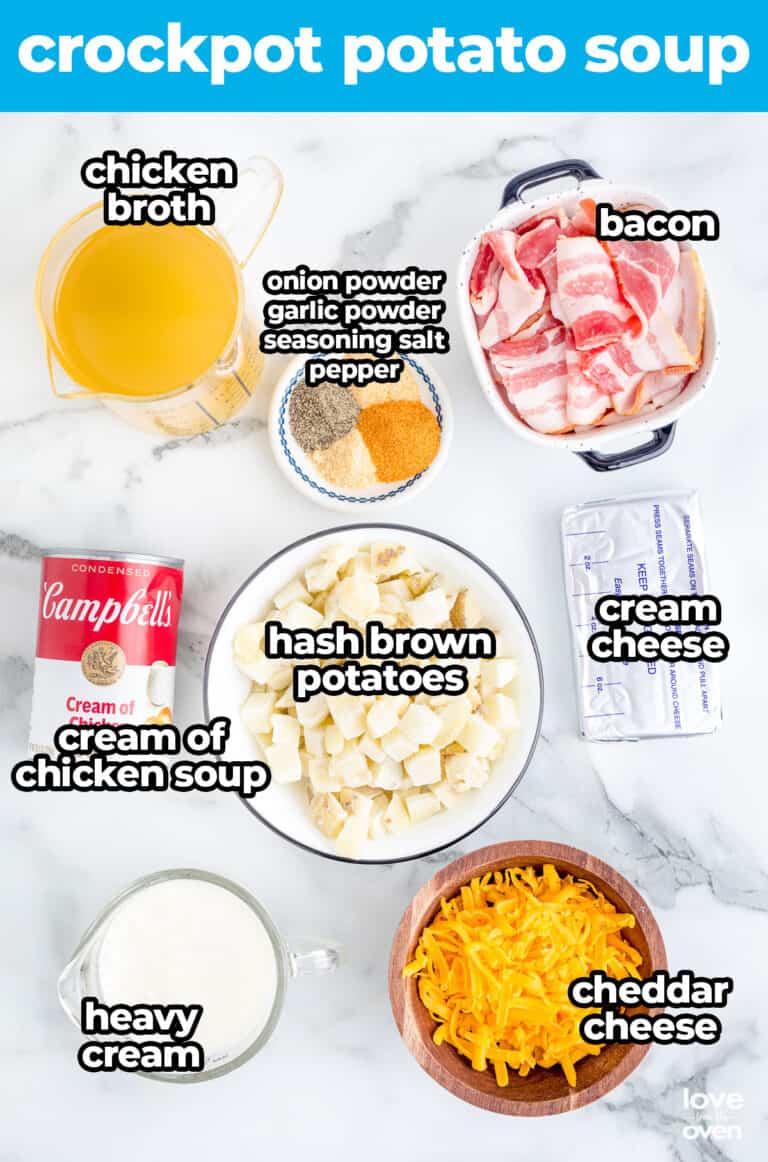 Crockpot Potato Soup (With Hash Browns) • Love From The Oven