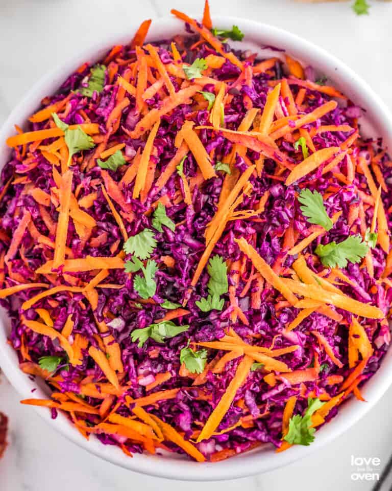 Red Cabbage Slaw • Love From The Oven