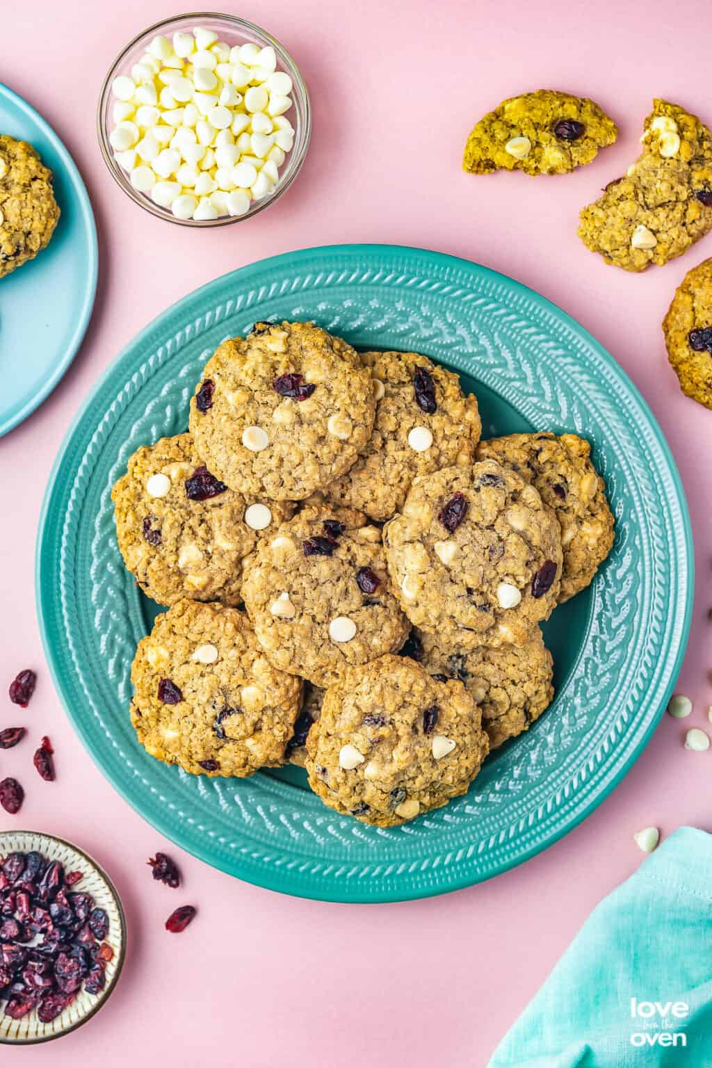 Oatmeal Cranberry Cookies • Love From The Oven