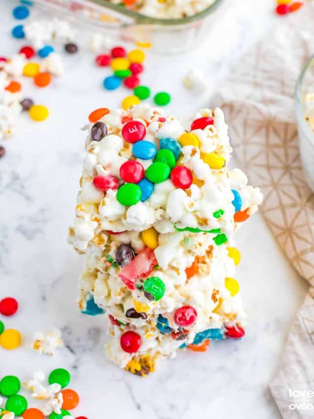 popcorn bars stacked on top of each other