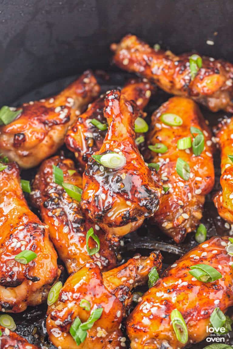 honey garlic chicken wings in the air fryer
