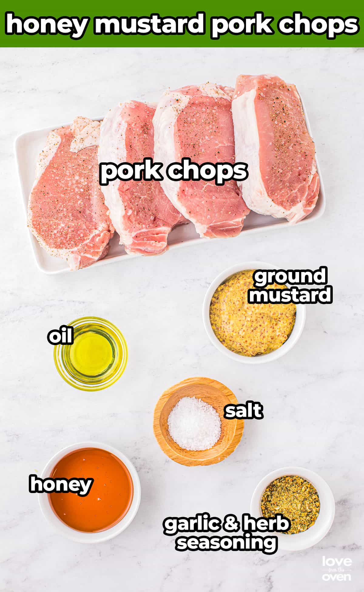 Honey Mustard Pork Chops • Love From The Oven