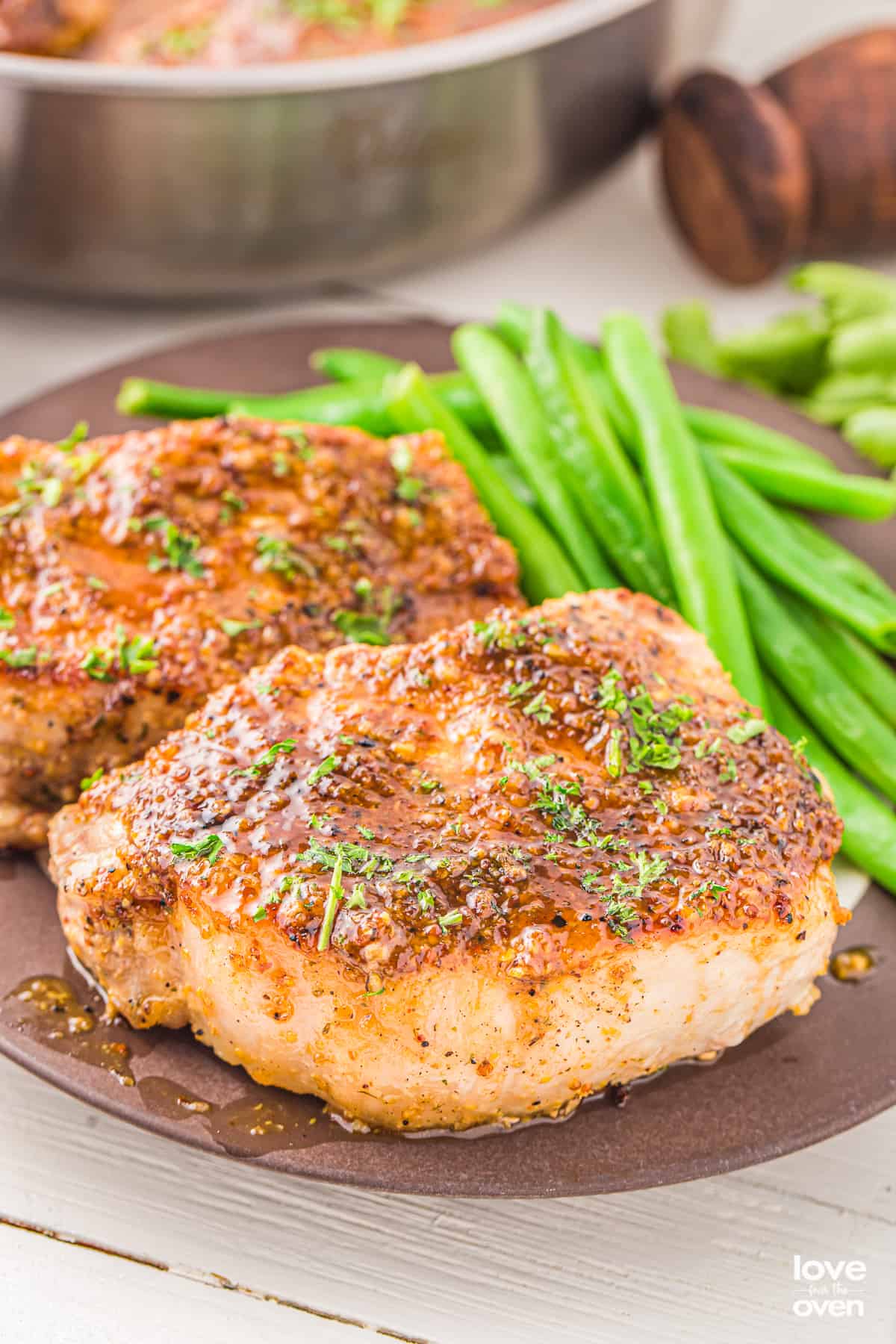 Honey Mustard Pork Chops • Love From The Oven