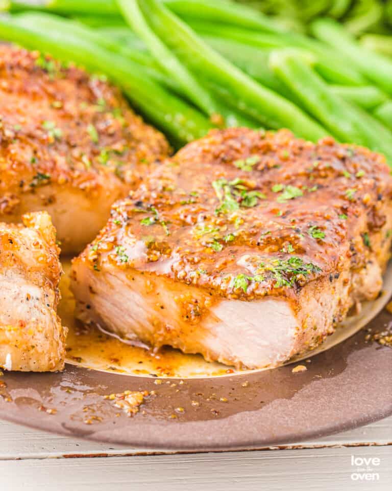 Honey Mustard Pork Chops • Love From The Oven