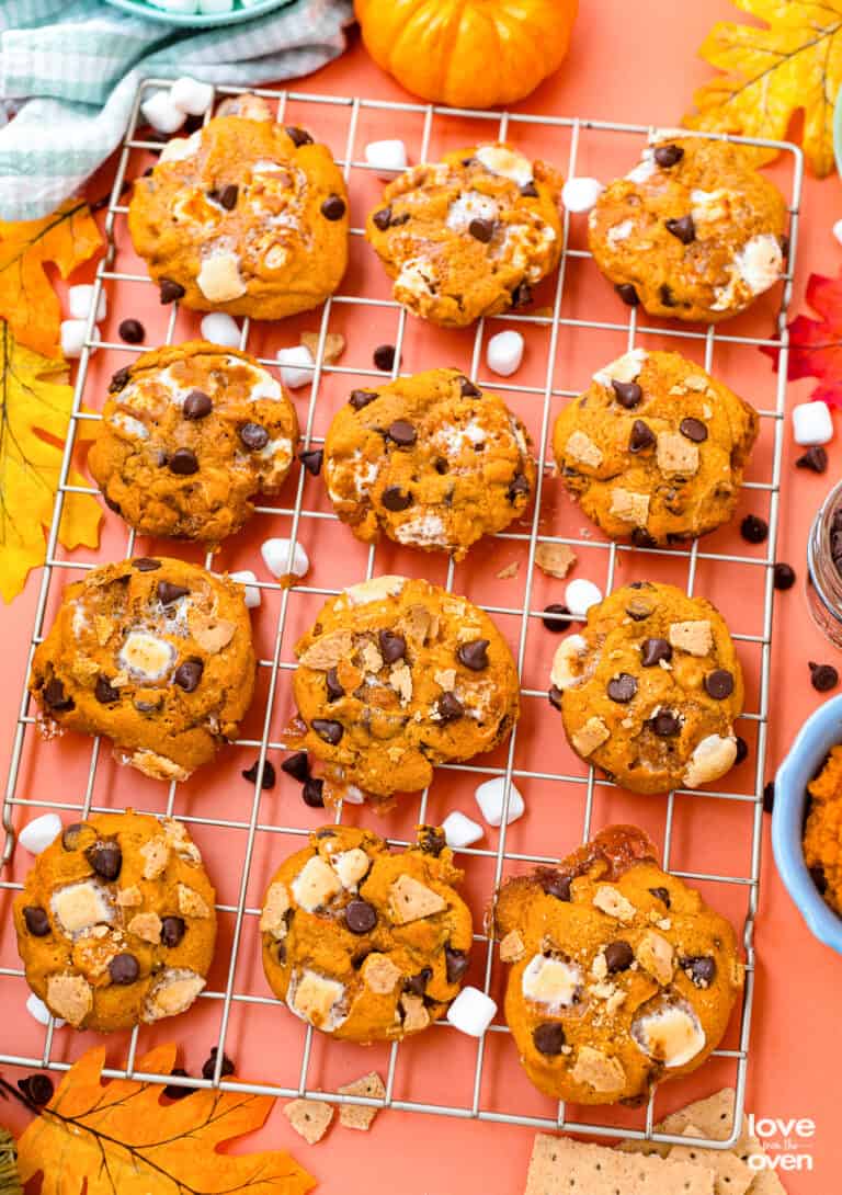 Pumpkin S'mores Cookies • Love From The Oven