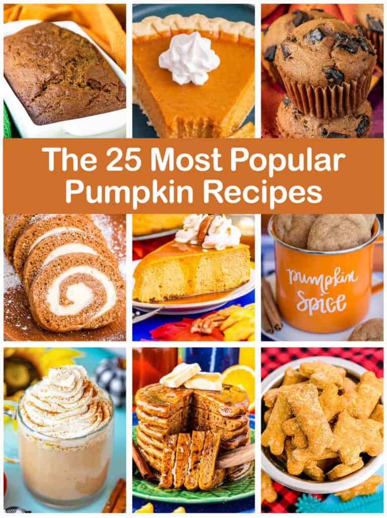 nine photos of pumpkin recipes
