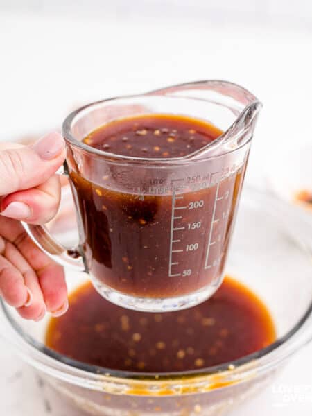 Huli Huli sauce in a glass measuring cup