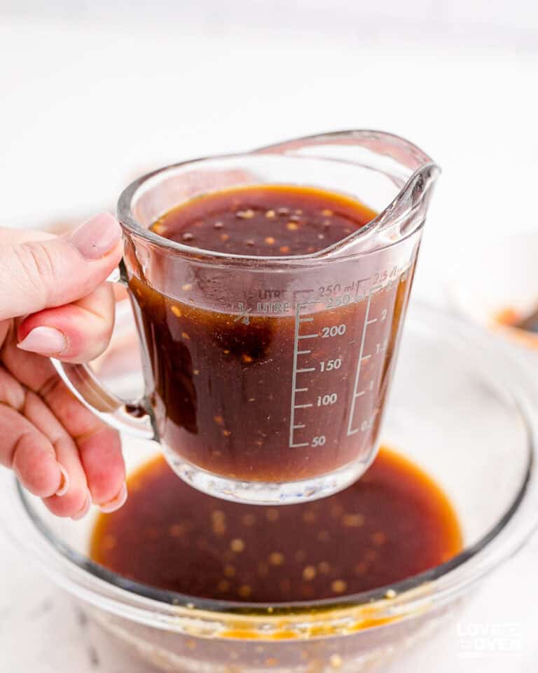 Huli Huli sauce in a glass measuring cup